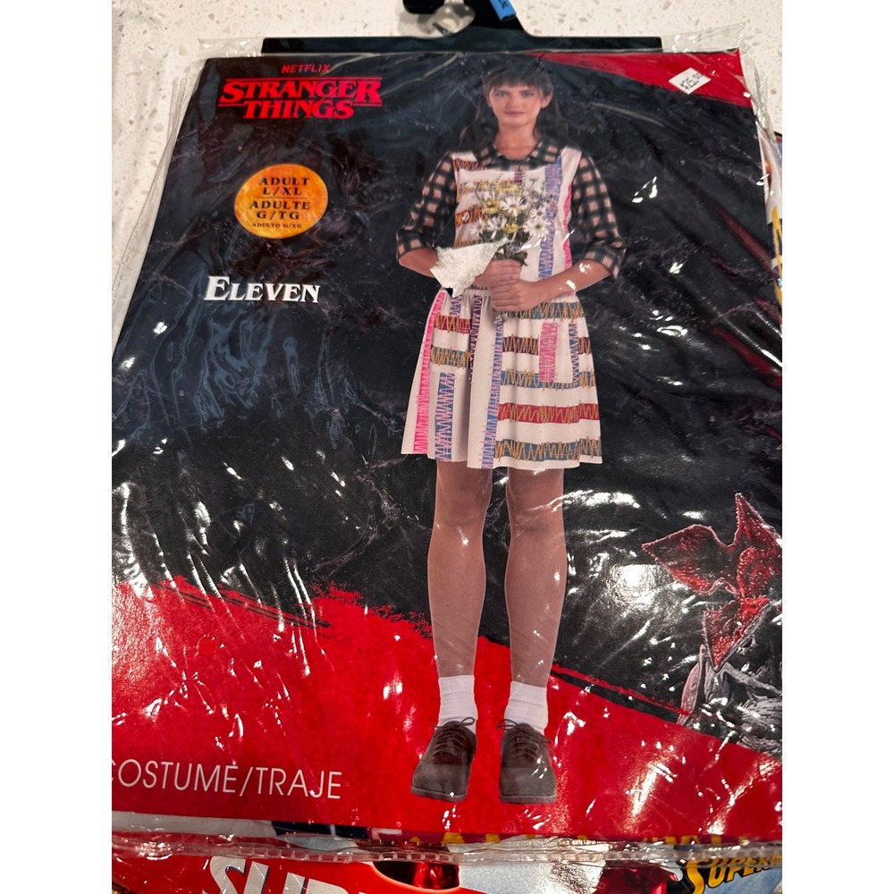 Stranger Things Eleven Costume Dress Adult L/XL Netflix Season 3 Mall Outfit